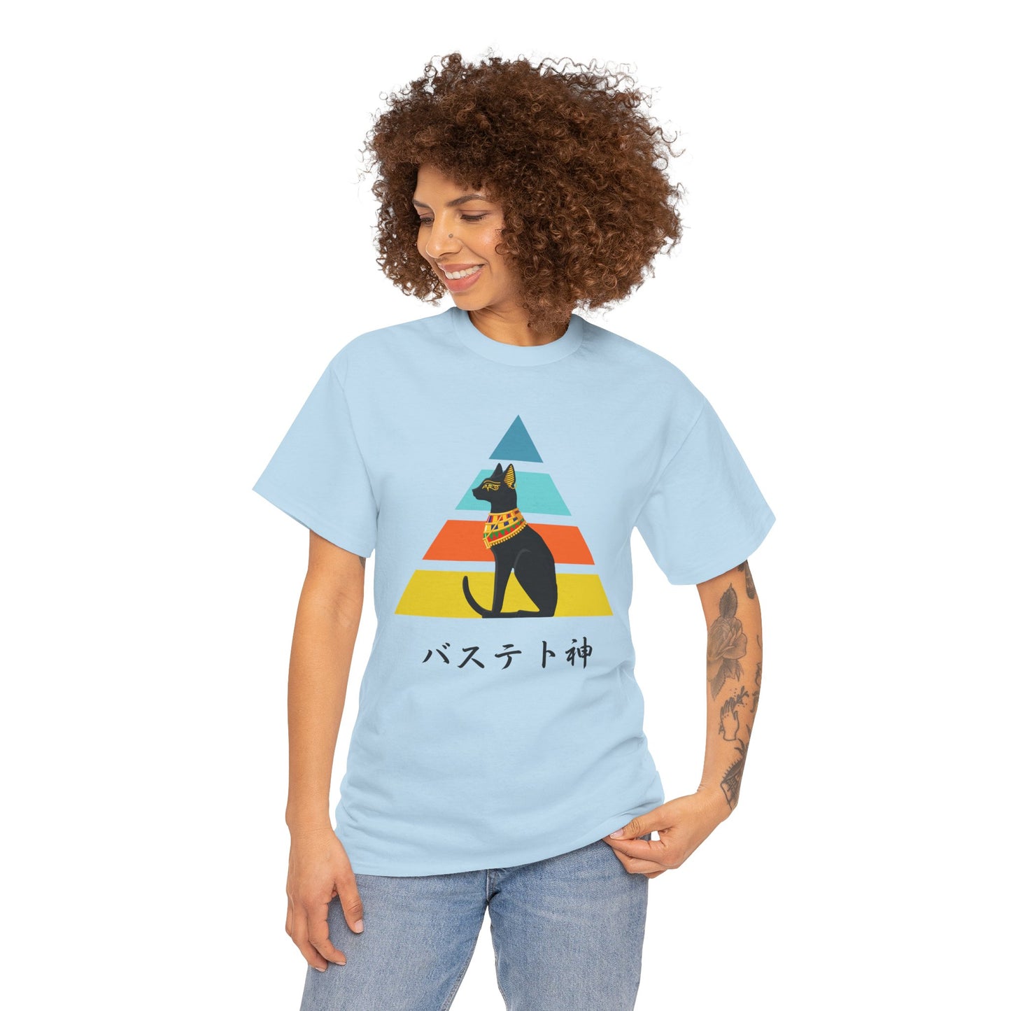 NekoPunch Original T-Shirt – “Bastet” (バステト神) | Unisex Heavy Cotton Tee
