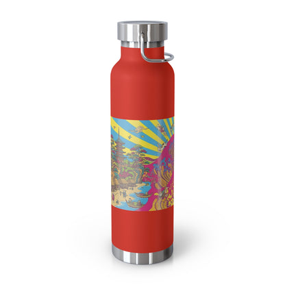 NekoPunch Original | 22oz Psychedelic Ocean Wave Copper Insulated Bottle
