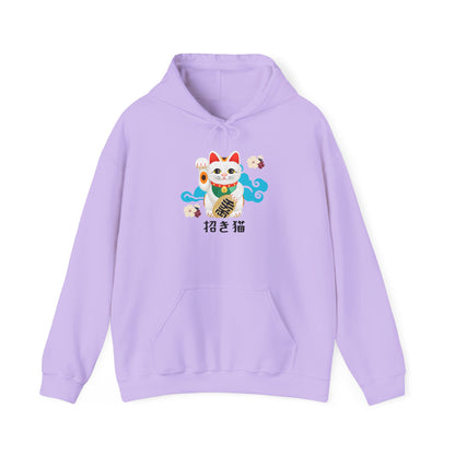 NekoPunch Original Hoodie – “Lucky Cat” (招き猫) | Unisex Heavy Blend™