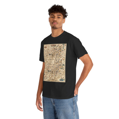 NekoPunch Original | Retro Japanese Cat Pattern T-Shirt | Unisex Heavy Cotton Tee