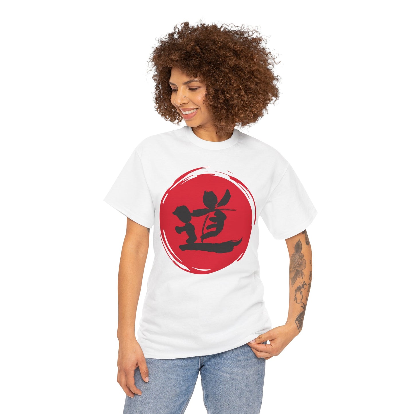 NekoPunch Original T-Shirt – "Path" (道) Japanese Calligraphy | Unisex Heavy Cotton Tee