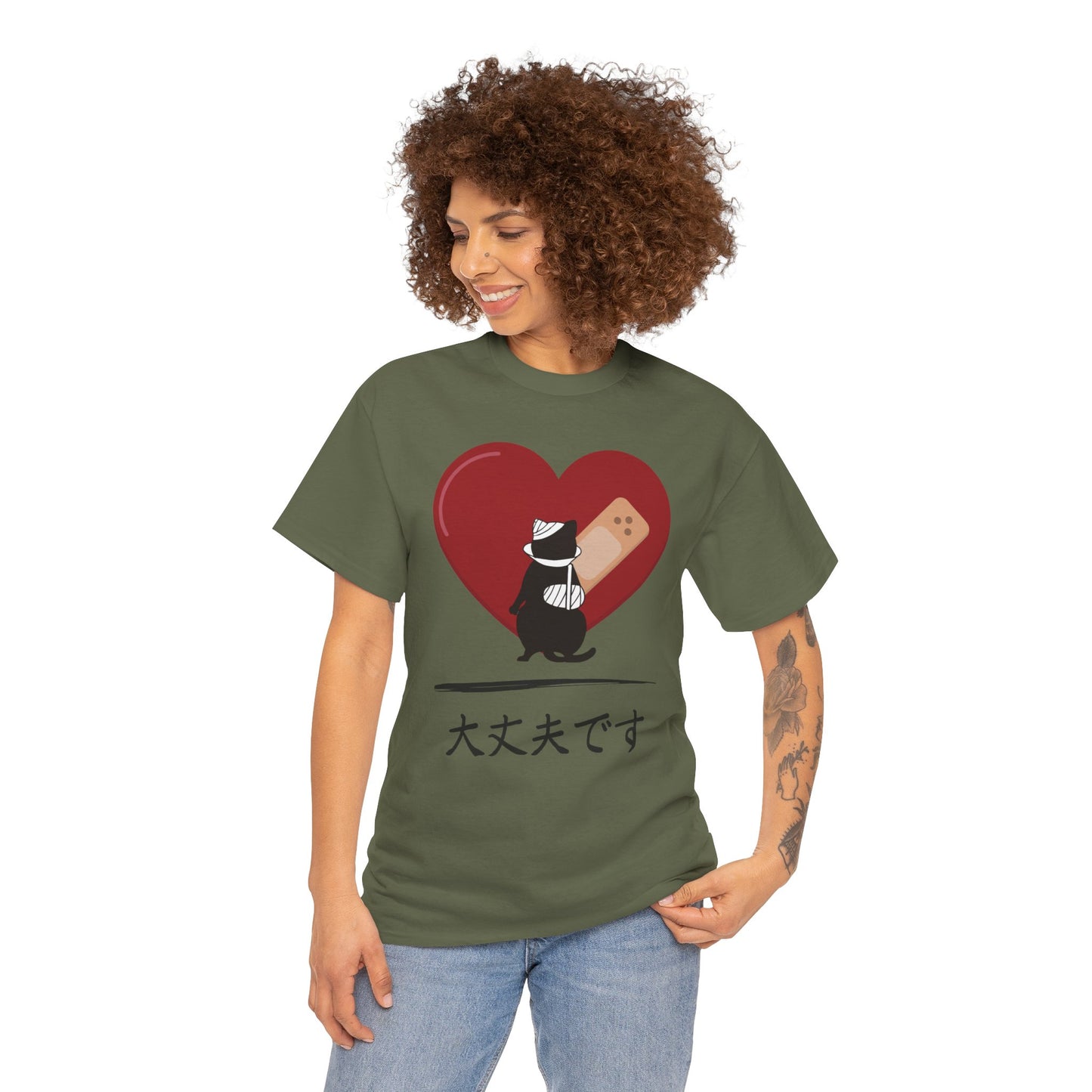 NekoPunch Original T-Shirt – “I Am Okay” (大丈夫です) | Unisex Heavy Cotton Tee