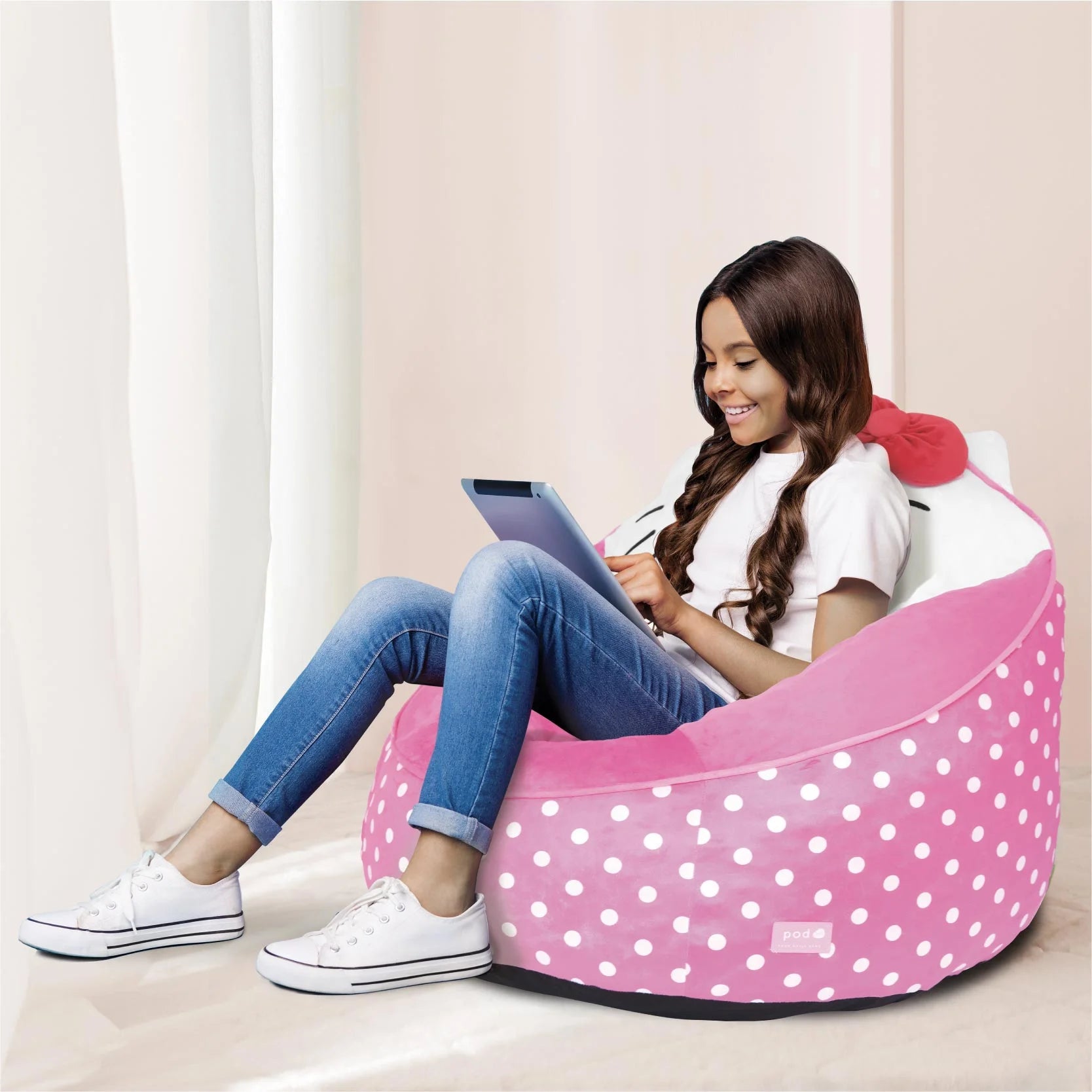 Hello Kitty Compressed Foam Bean Bag Chair – Cozy & Fun Seating for Kids