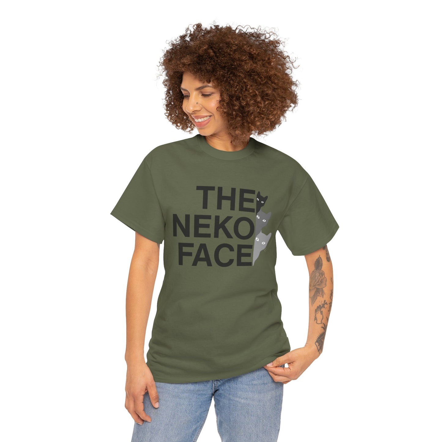 NekoPunch Original T-Shirt – “THE NEKO FACE” | Unisex Heavy Cotton Tee