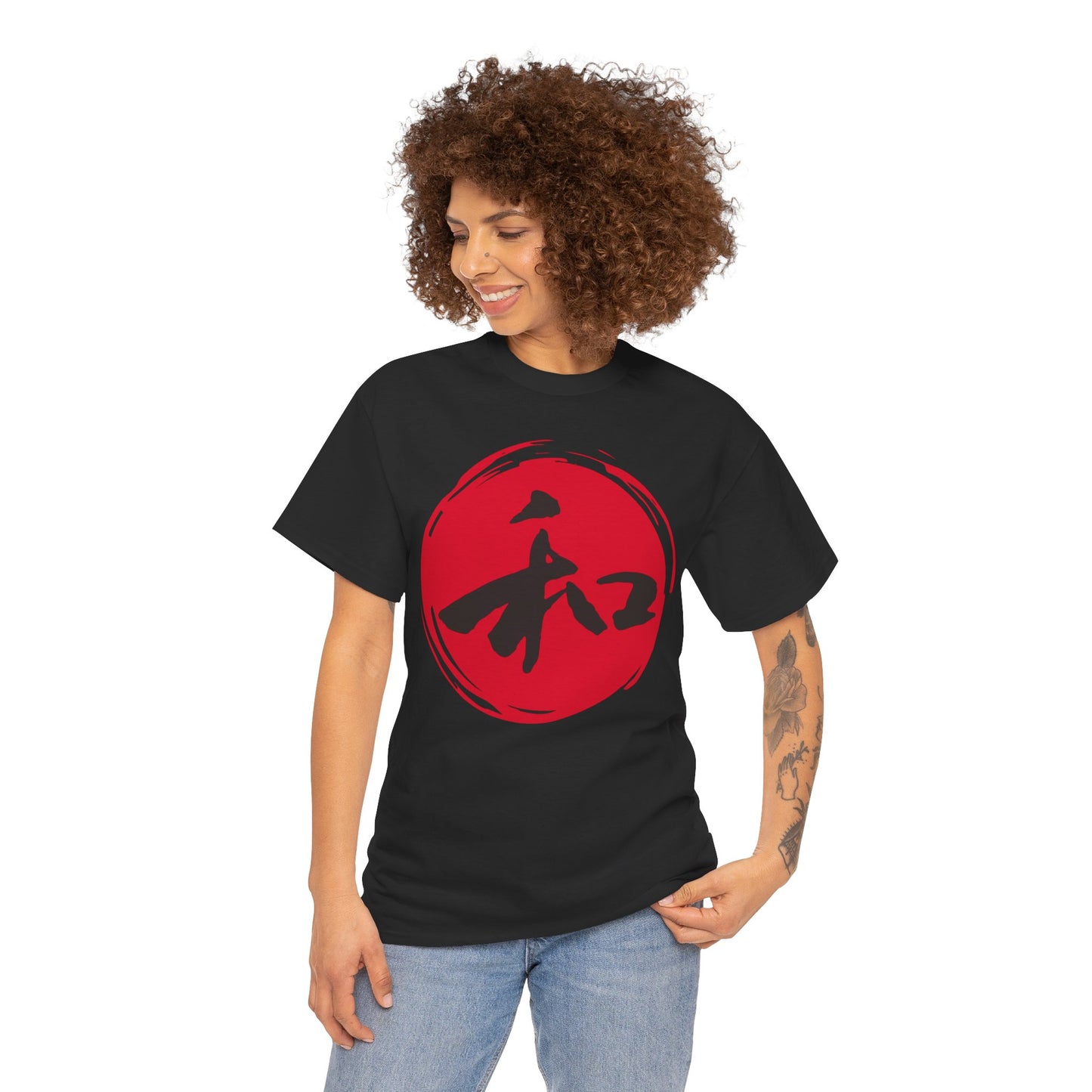 NekoPunch Original T-Shirt – "Harmony" (和) Japanese Calligraphy | Unisex Heavy Cotton Tee