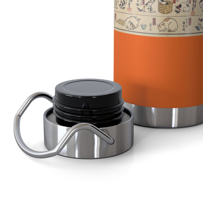 NekoPunch Original | 22oz Retro Japanese Cat Pattern Insulated Water Bottle