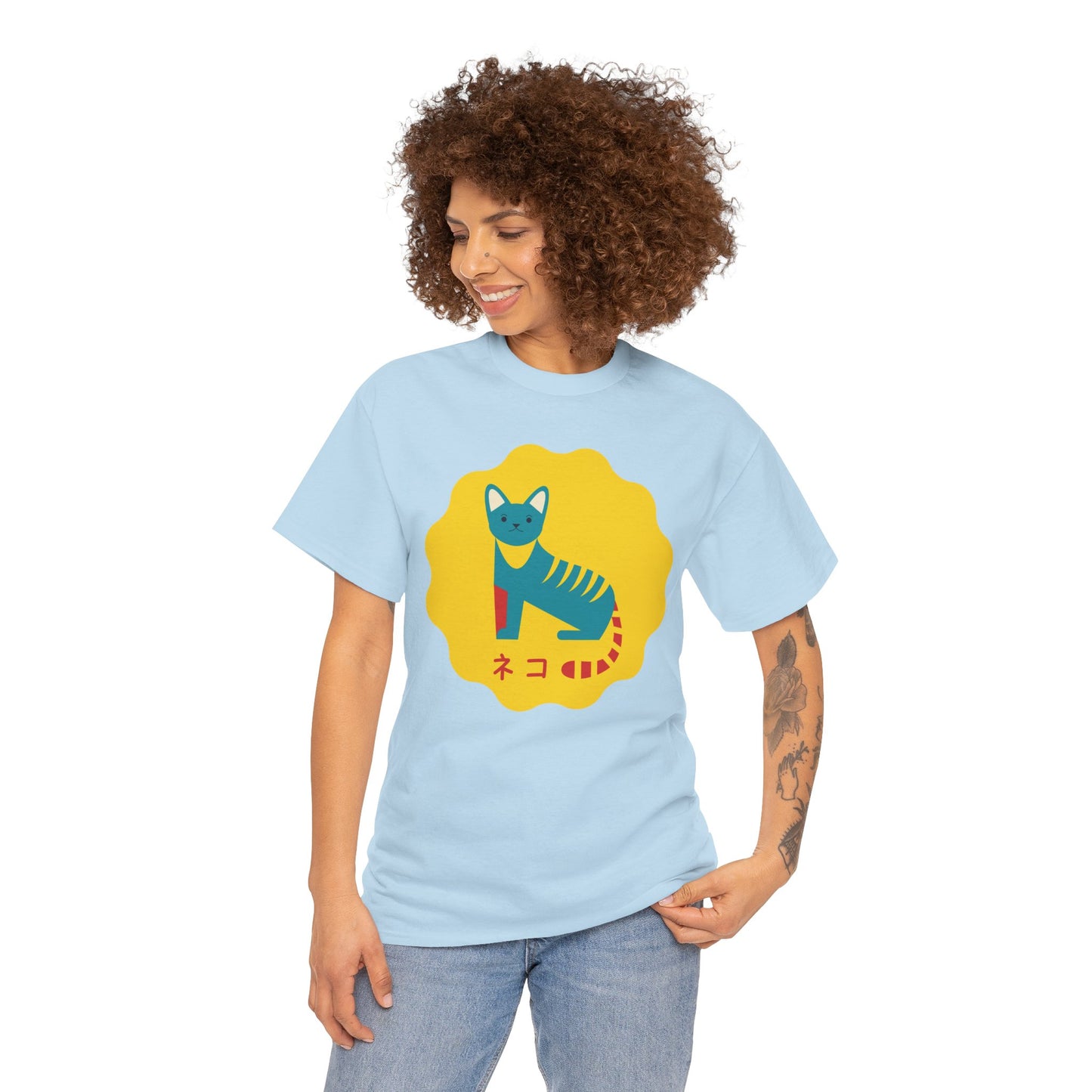 NekoPunch Original T-Shirt – “Cat” (ネコ) | Unisex Heavy Cotton Tee