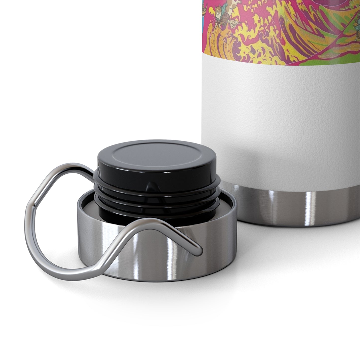 NekoPunch Original | 22oz Psychedelic Ocean Wave Copper Insulated Bottle