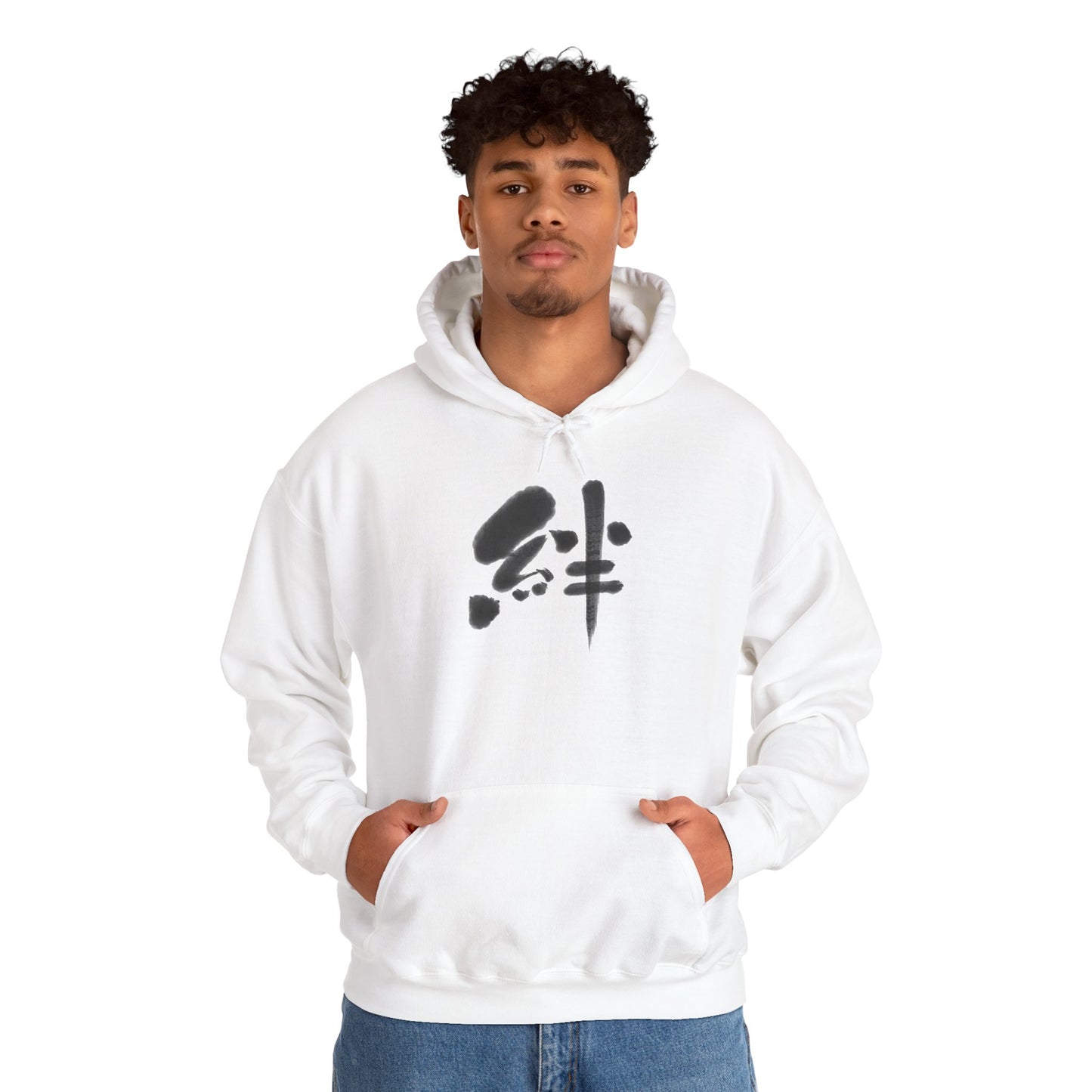 NekoPunch Original Hoodie – “Bond” (絆) Japanese Calligraphy | Unisex Heavy Blend™