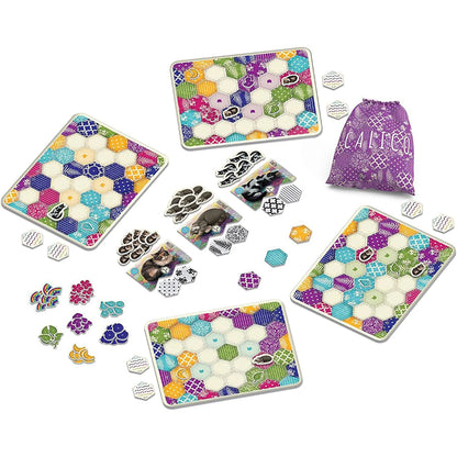Calico Board Game, Award Winning Strategy Game, Sew Your Quilt to Score Points, Family Fun, Ages 8+, 1-4 Players, 30-45 Min, Flatout Games