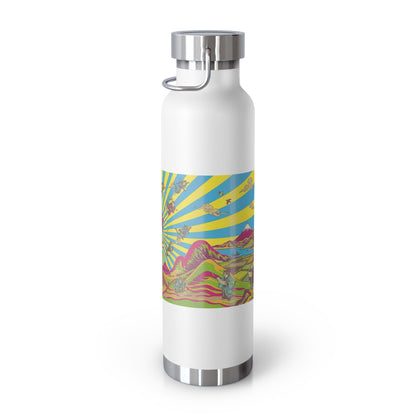 NekoPunch Original | 22oz Psychedelic Ocean Wave Copper Insulated Bottle