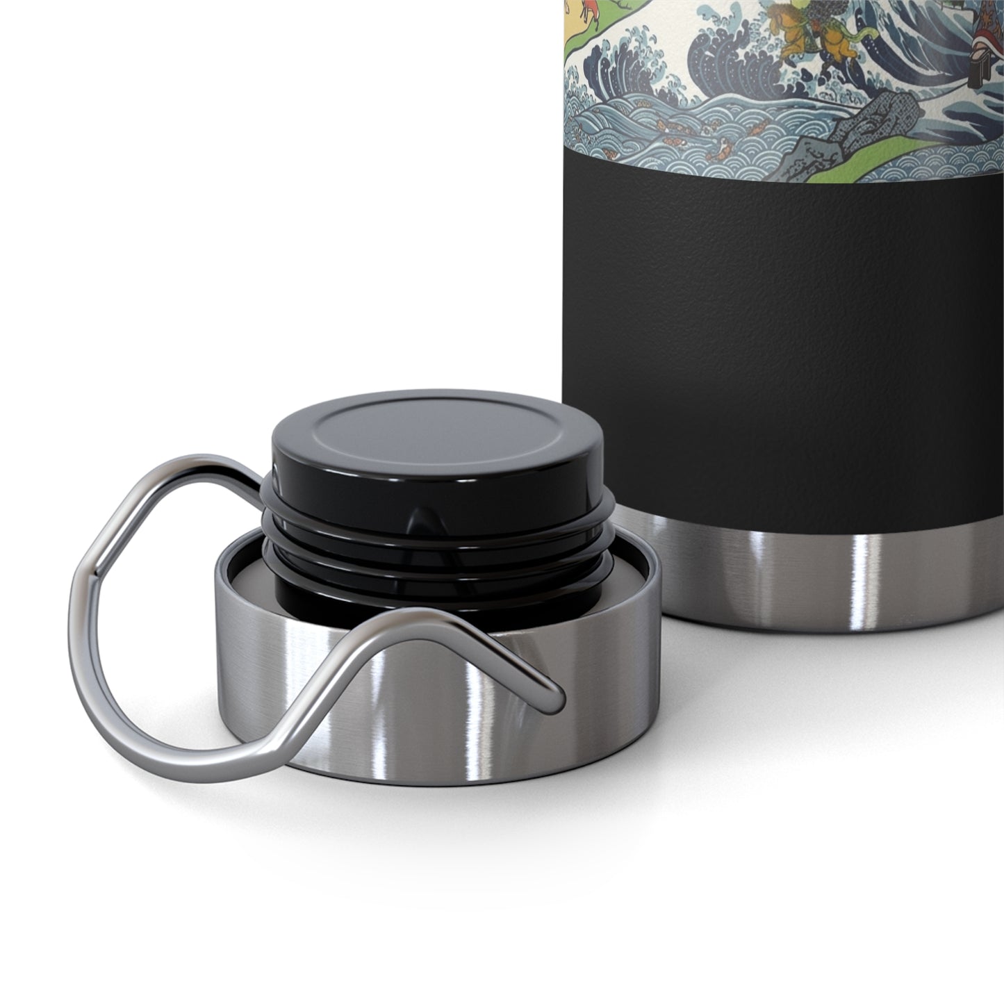 NekoPunch Original | 22oz Retro Japanese Wave & Beach Insulated Water Bottle - Girl