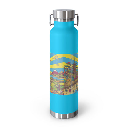 NekoPunch Original | 22oz Psychedelic Ocean Wave Copper Insulated Bottle
