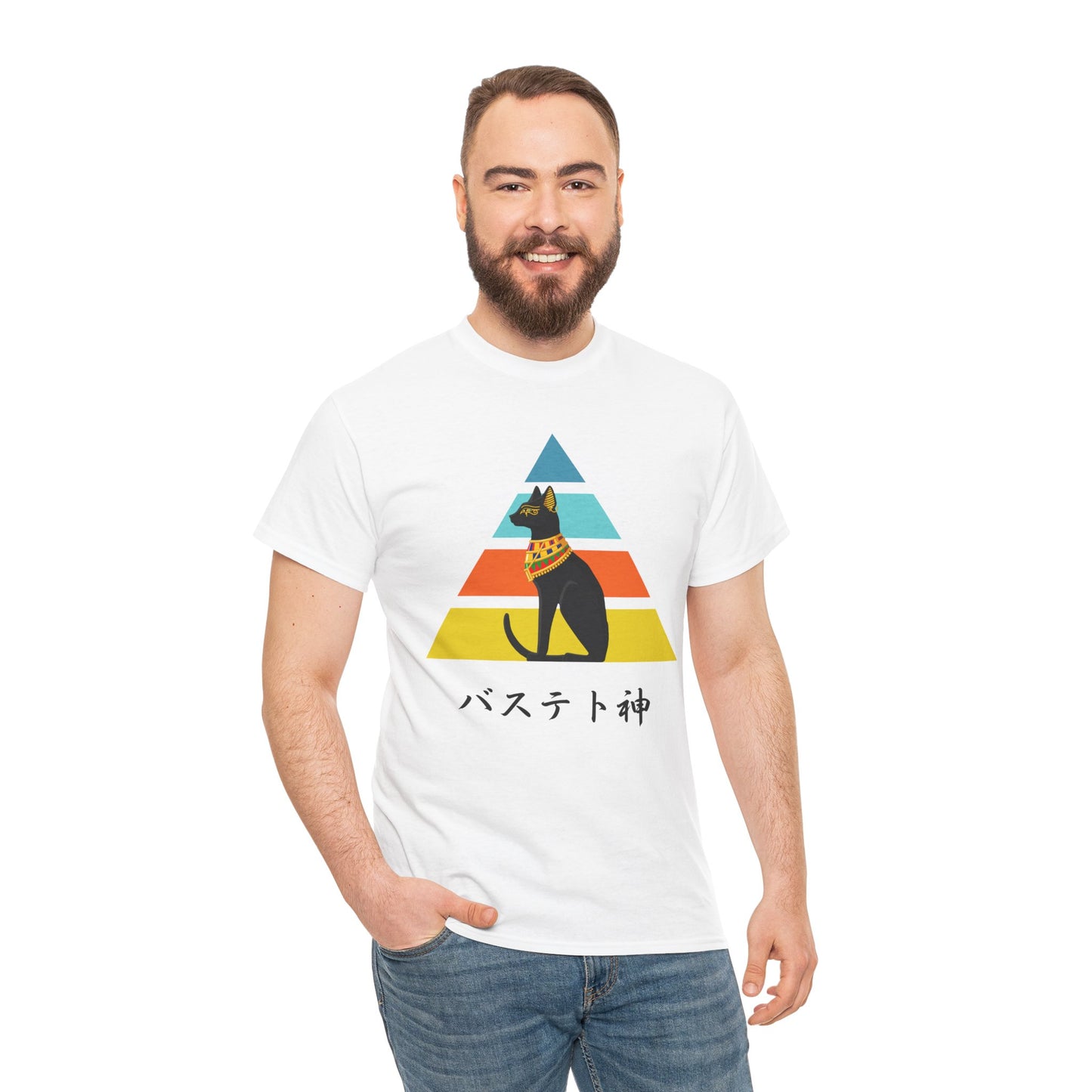 NekoPunch Original T-Shirt – “Bastet” (バステト神) | Unisex Heavy Cotton Tee