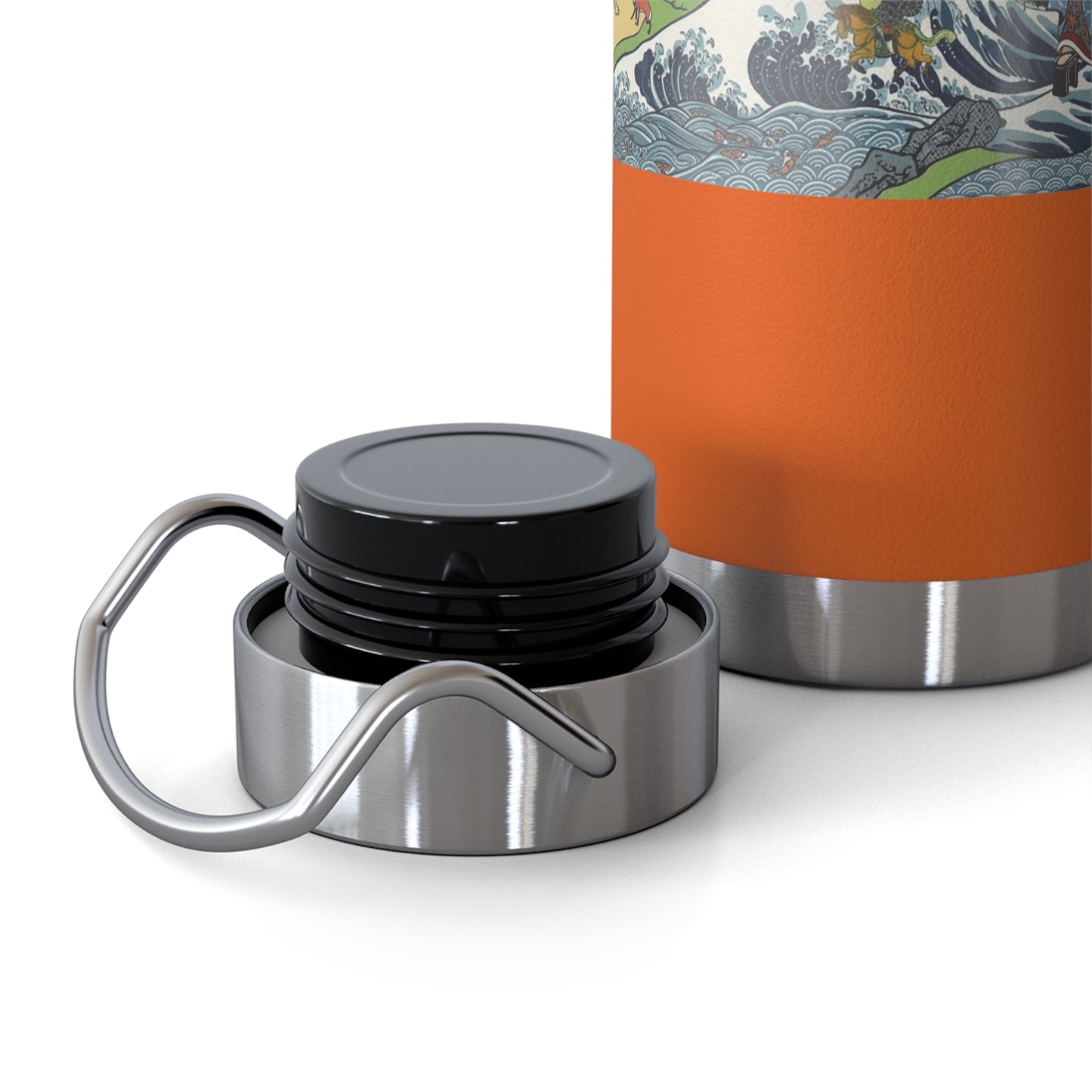 NekoPunch Original | 22oz Retro Japanese Wave & Beach Insulated Water Bottle - Girl