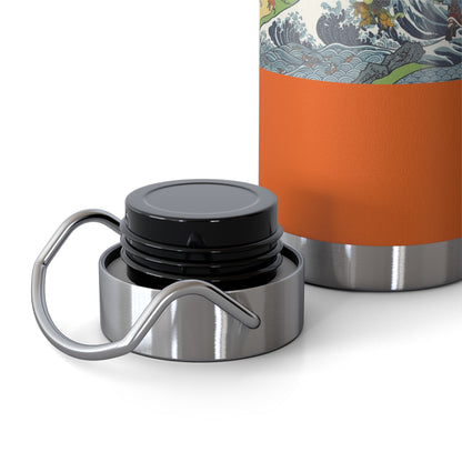 NekoPunch Original | 22oz Retro Japanese Wave & Beach Insulated Water Bottle - Girl