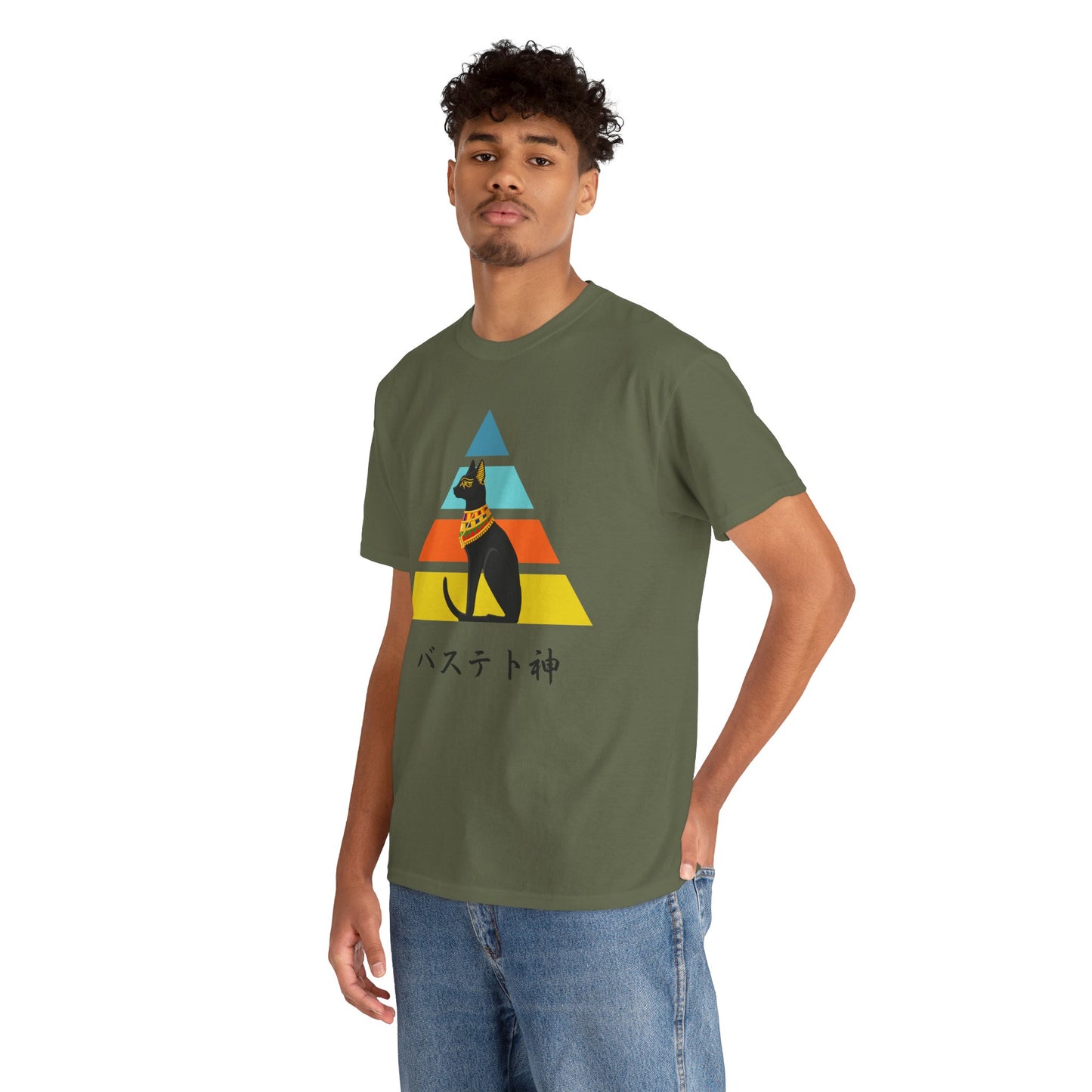 NekoPunch Original T-Shirt – “Bastet” (バステト神) | Unisex Heavy Cotton Tee