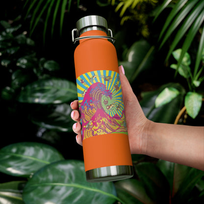 NekoPunch Original | 22oz Psychedelic Ocean Wave Copper Insulated Bottle
