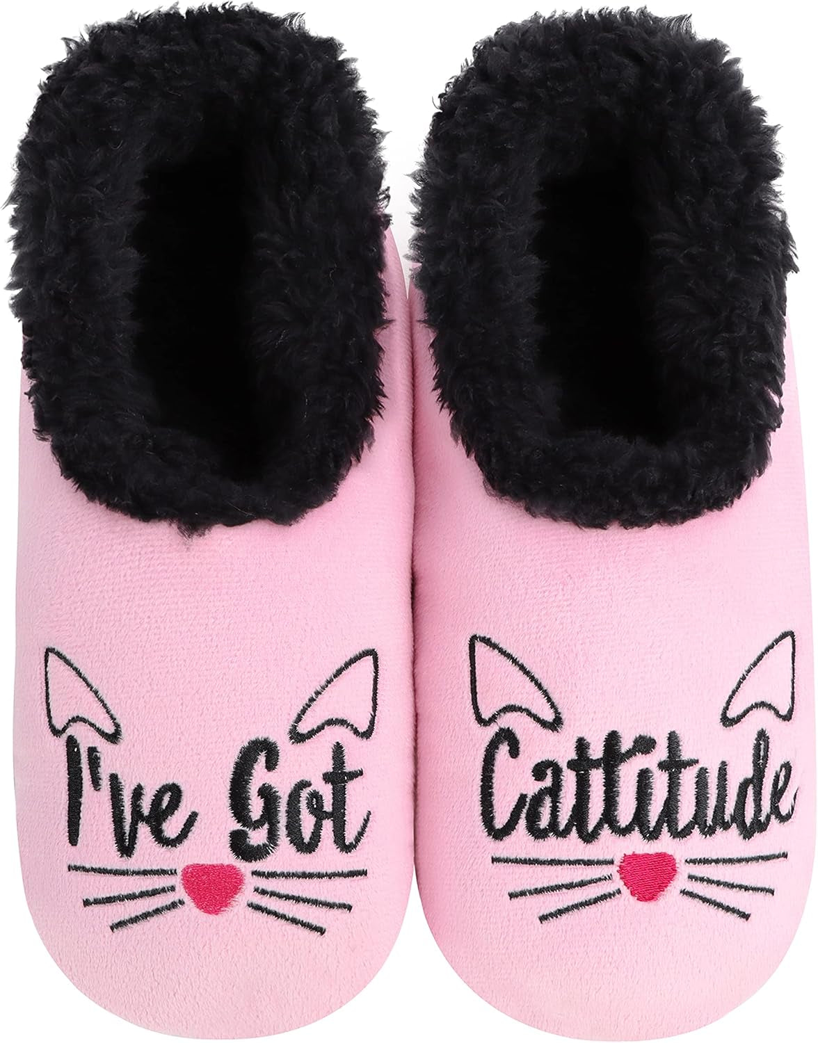Pairable Slipper Socks - Non-Slip Fuzzy Cat Slippers for Women