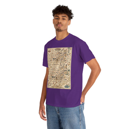NekoPunch Original | Retro Japanese Cat Pattern T-Shirt | Unisex Heavy Cotton Tee