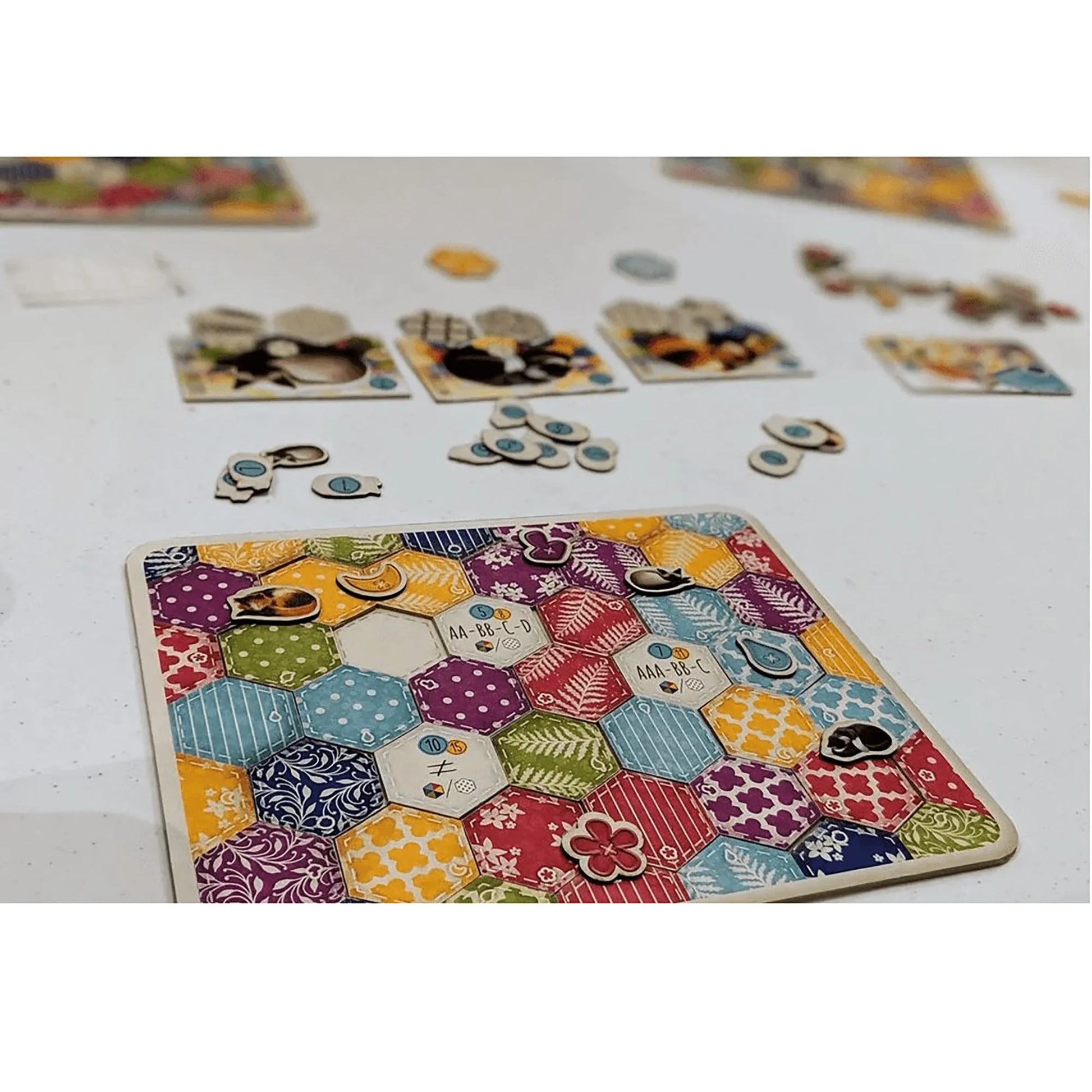 Calico Board Game, Award Winning Strategy Game, Sew Your Quilt to Score Points, Family Fun, Ages 8+, 1-4 Players, 30-45 Min, Flatout Games