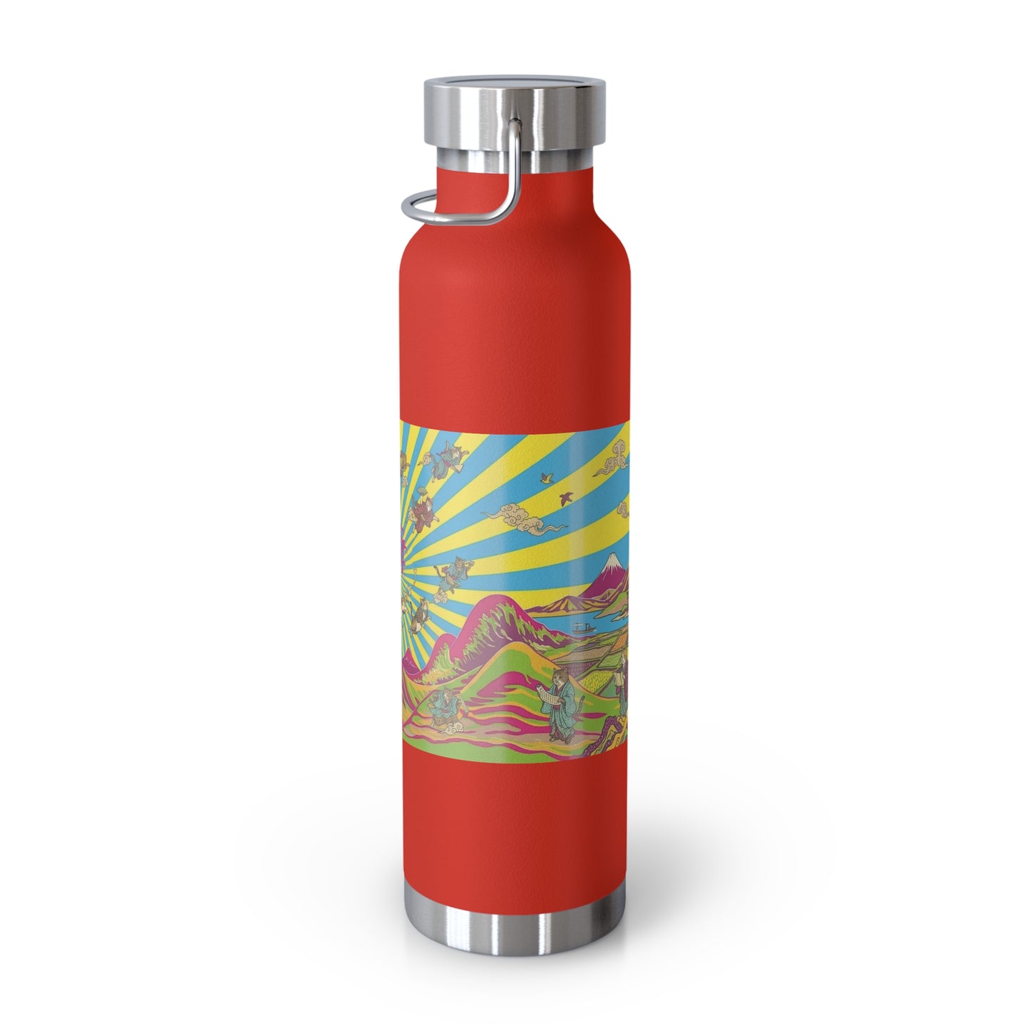 NekoPunch Original | 22oz Psychedelic Ocean Wave Copper Insulated Bottle