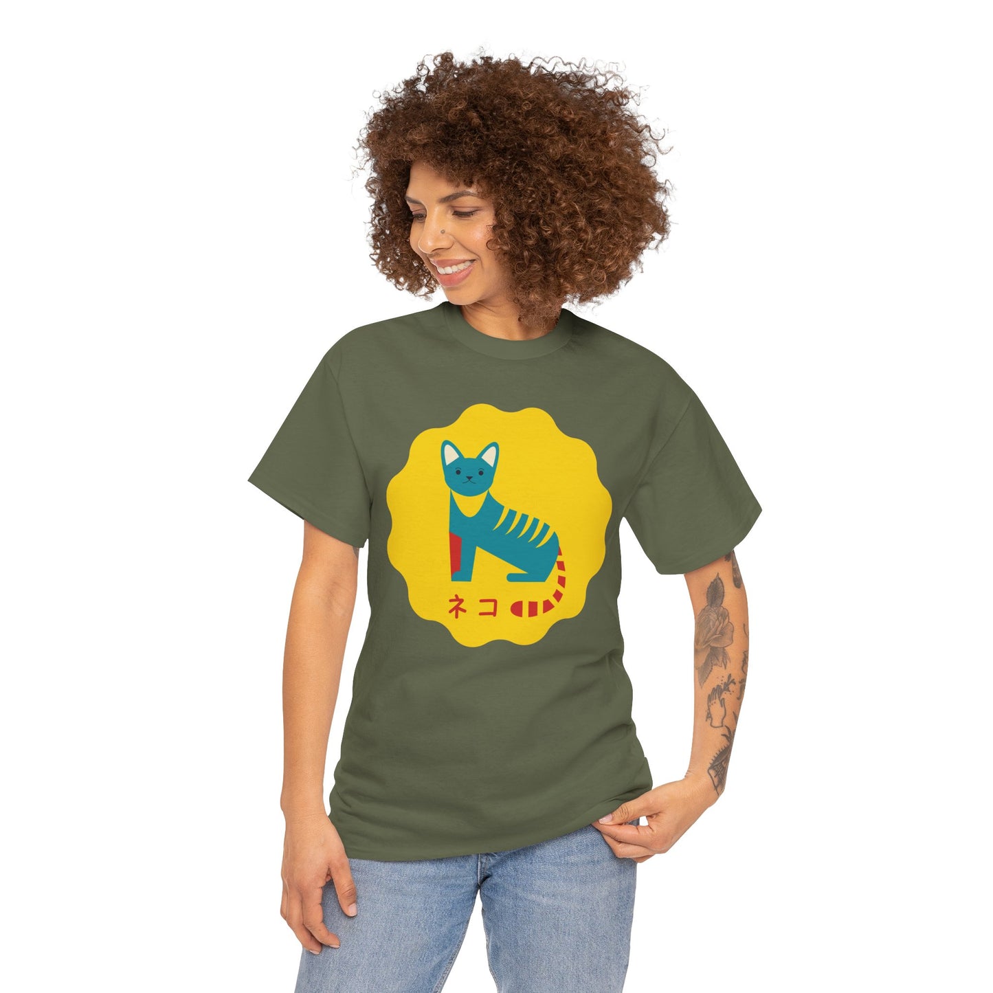 NekoPunch Original T-Shirt – “Cat” (ネコ) | Unisex Heavy Cotton Tee