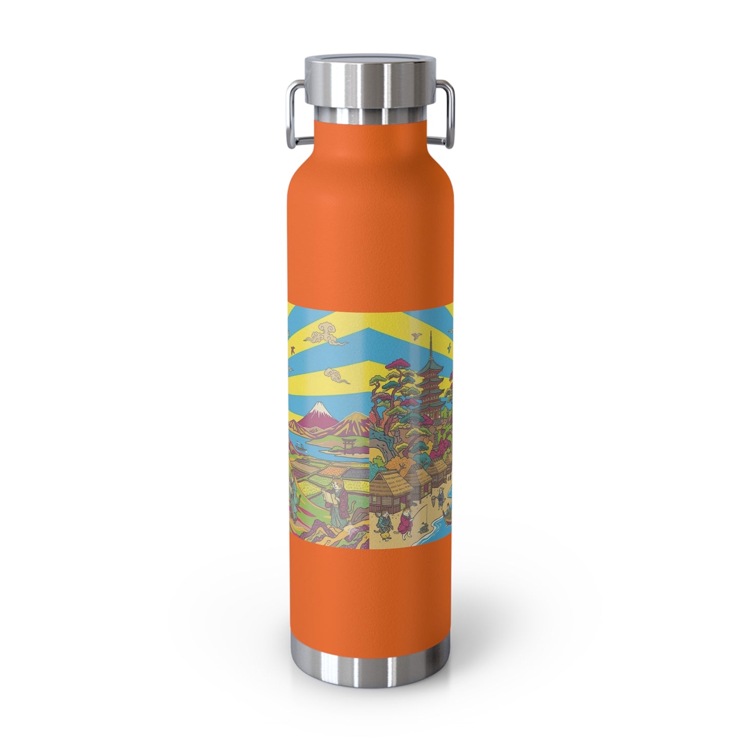 NekoPunch Original | 22oz Psychedelic Ocean Wave Copper Insulated Bottle