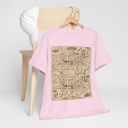 NekoPunch Original | Retro Japanese Cat Pattern T-Shirt | Unisex Heavy Cotton Tee