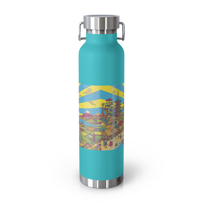 NekoPunch Original | 22oz Psychedelic Ocean Wave Copper Insulated Bottle