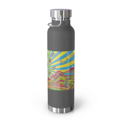 NekoPunch Original | 22oz Psychedelic Ocean Wave Copper Insulated Bottle