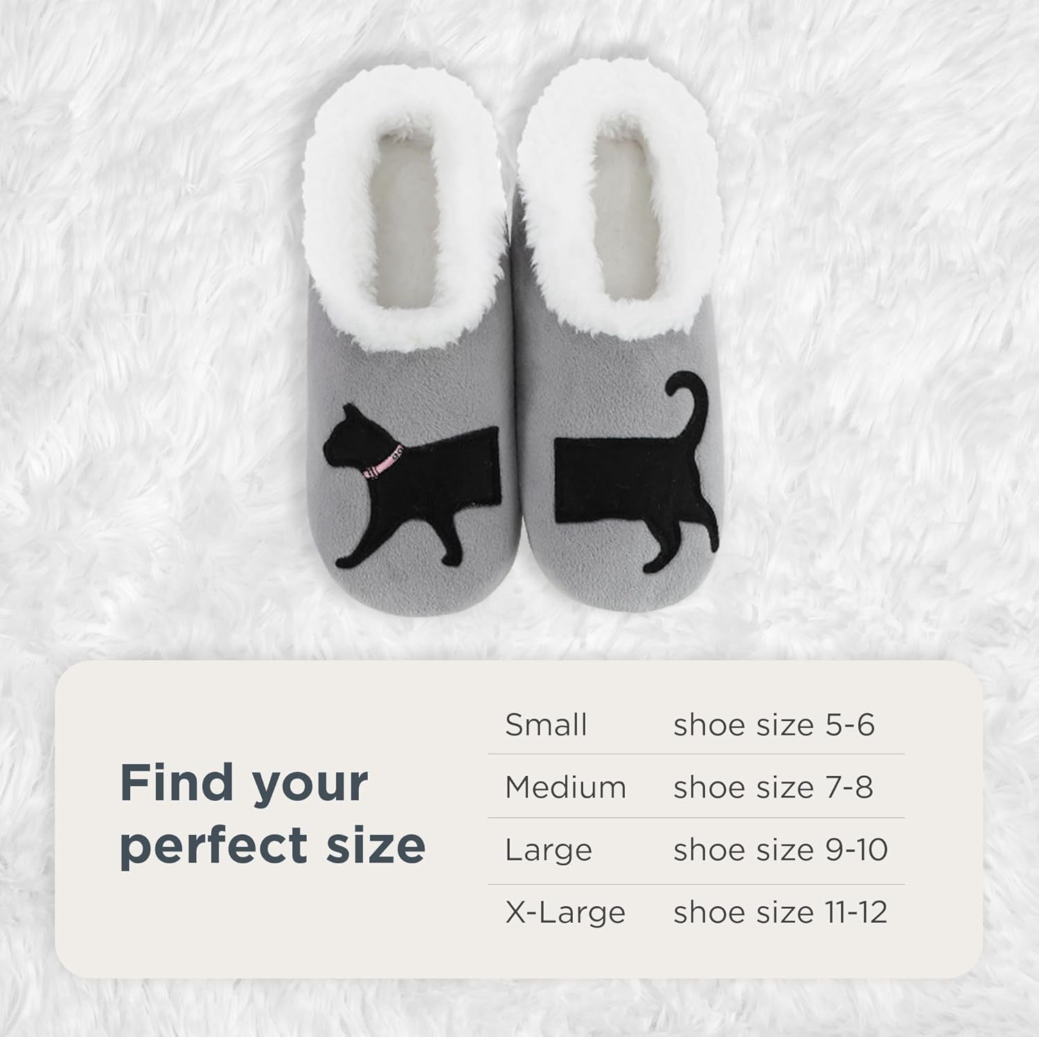 Pairable Slipper Socks - Non-Slip Fuzzy Cat Slippers for Women