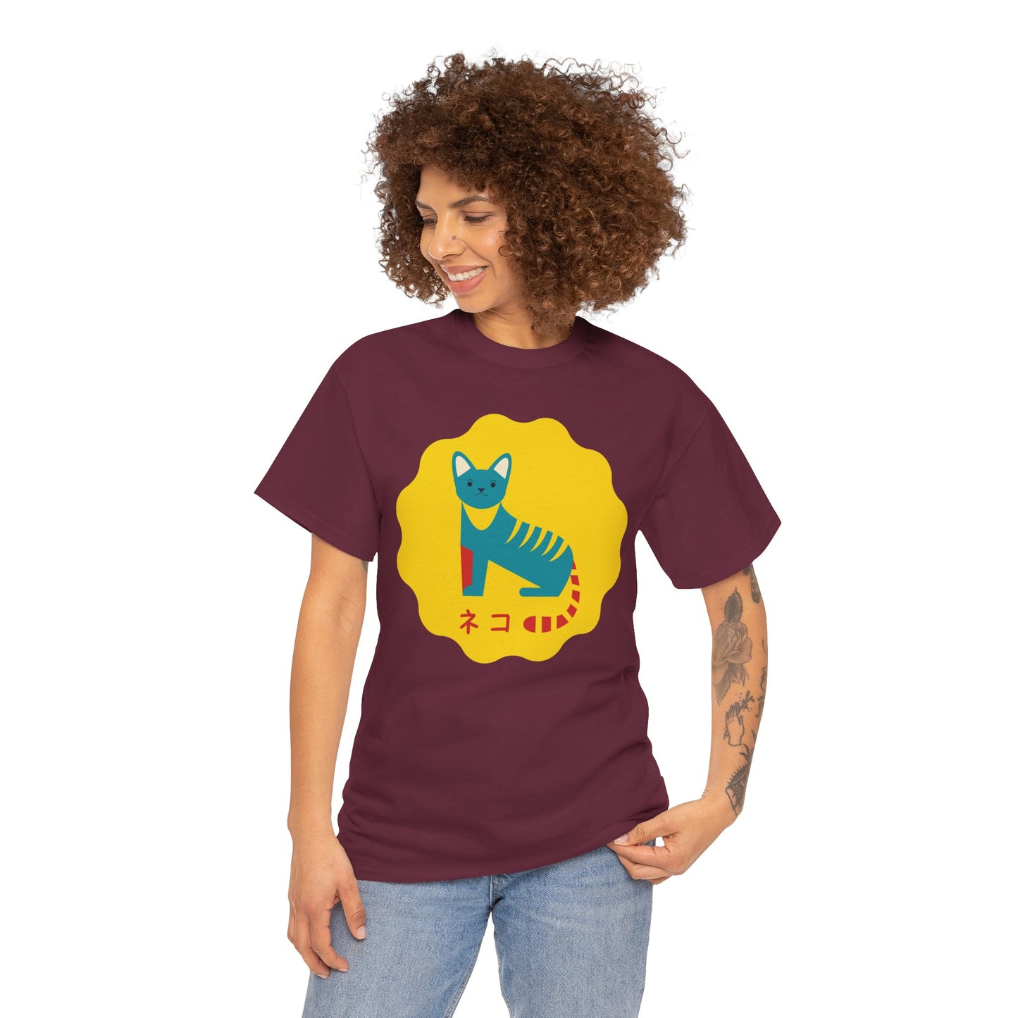 NekoPunch Original T-Shirt – “Cat” (ネコ) | Unisex Heavy Cotton Tee