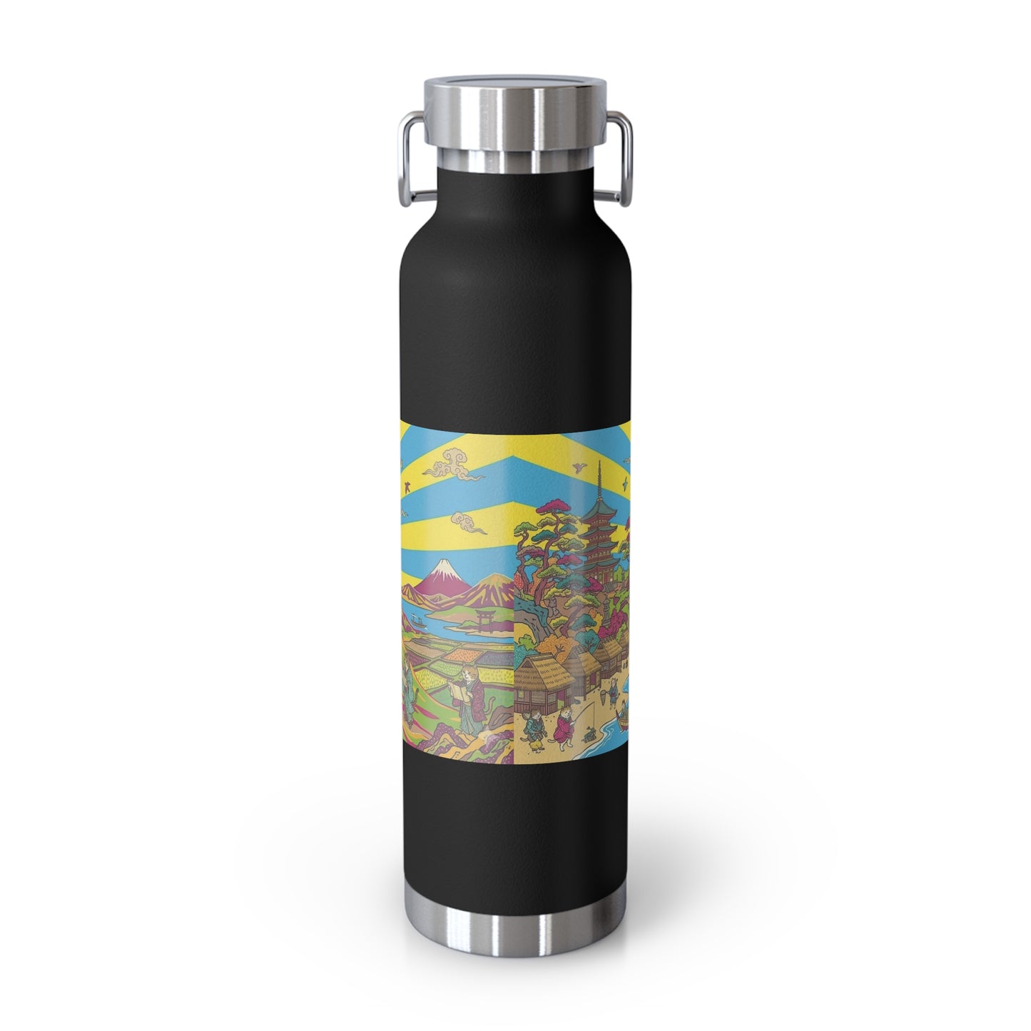NekoPunch Original | 22oz Psychedelic Ocean Wave Copper Insulated Bottle