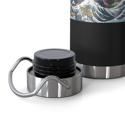 NekoPunch Original | 22oz Retro Japanese Wave & Beach Insulated Water Bottle - Samurai