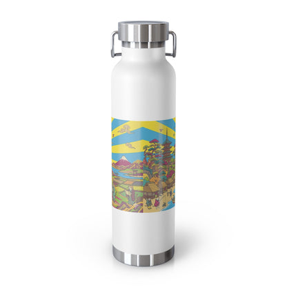 NekoPunch Original | 22oz Psychedelic Ocean Wave Copper Insulated Bottle
