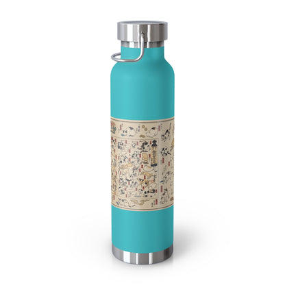 NekoPunch Original | 22oz Retro Japanese Cat Pattern Insulated Water Bottle