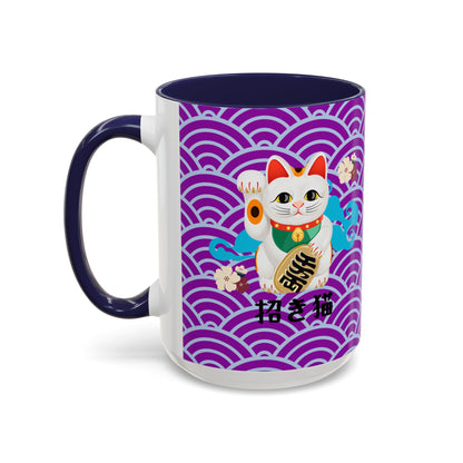 NekoPunch Original | 15oz Maneki Neko - Japanese Beckoning Cat Mug