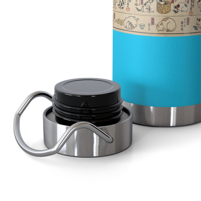 NekoPunch Original | 22oz Retro Japanese Cat Pattern Insulated Water Bottle