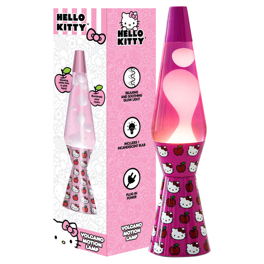 Hello Kitty 16" Pink Lava Motion Volcano Lamp – Soothing Wax Flow