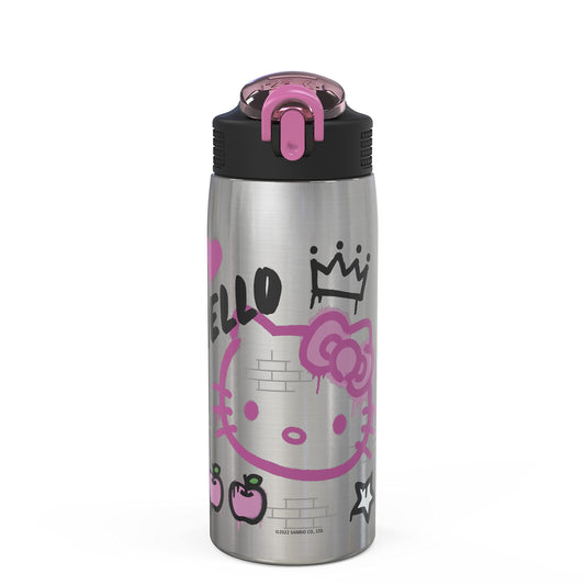 Hello Kitty 19 oz Stainless Steel Vacuum Insulated Water Bottle – Leak-Proof with Locking Spout Cover & Carry Handle