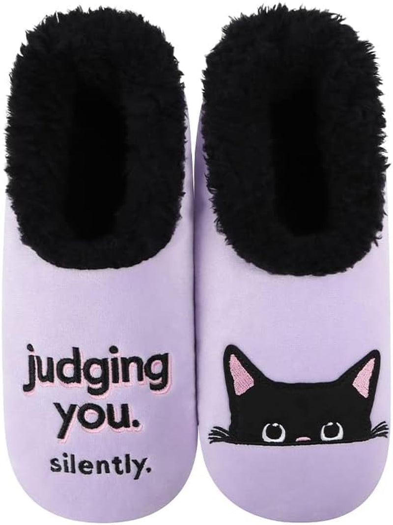 Pairable Slipper Socks - Non-Slip Fuzzy Cat Slippers for Women