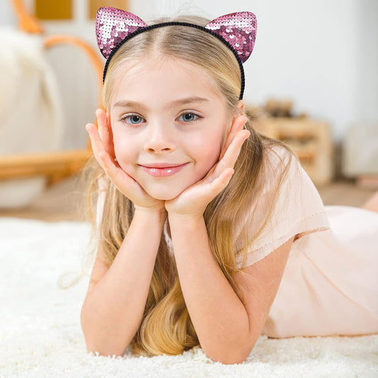 Reversible Sequin Cat Ear Headband