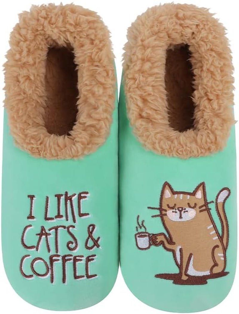 Pairable Slipper Socks - Non-Slip Fuzzy Cat Slippers for Women